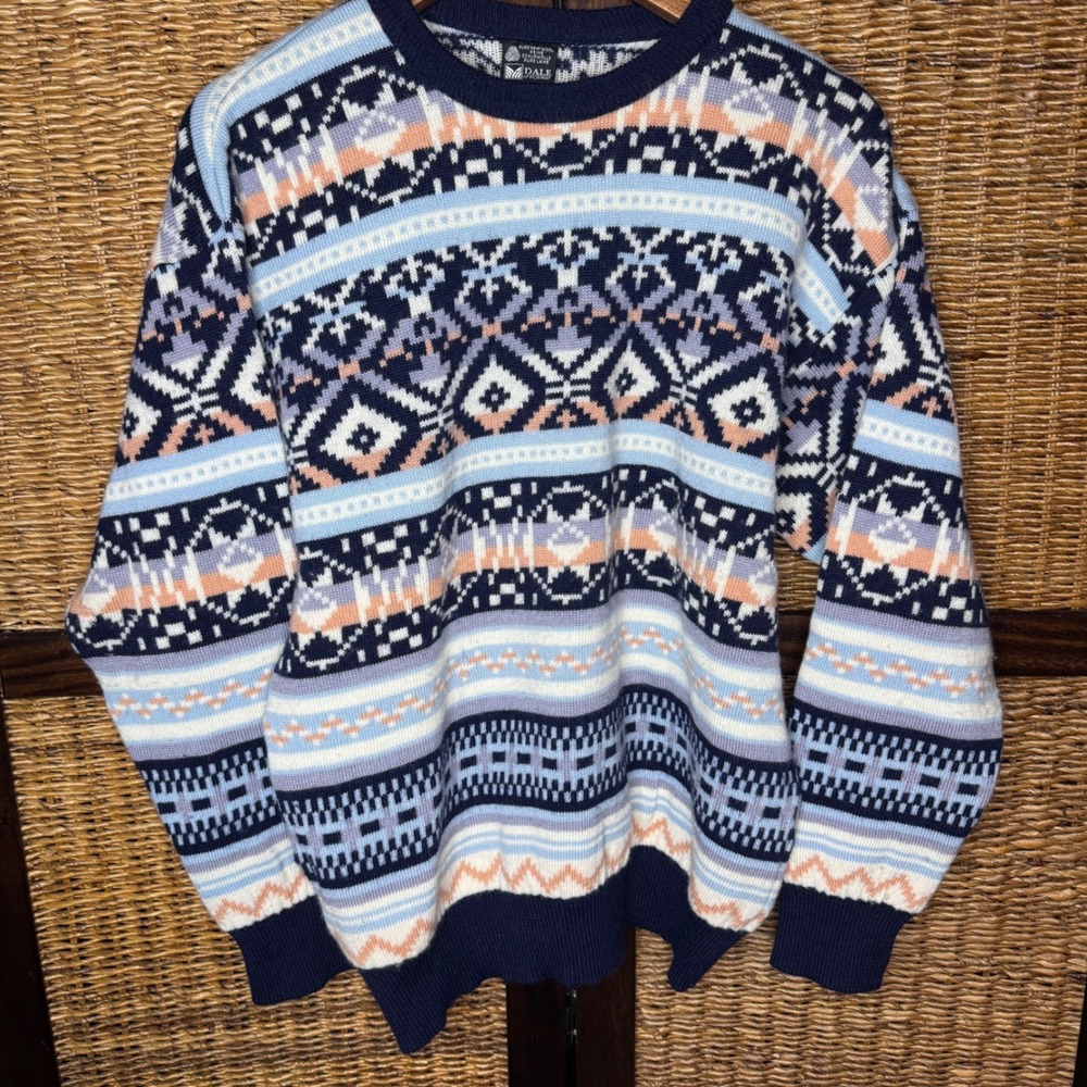 Dale of Norway Pure Wool Fair Isle Nordic Sweater Mens Medium